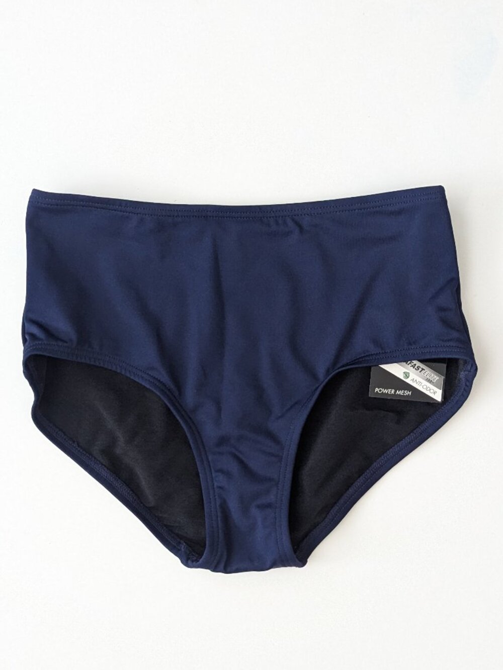 TYR Solid Hi Waist Swim Bottom Navy Womens 6